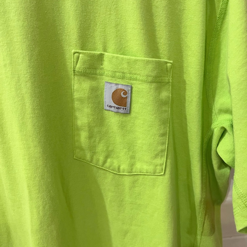 Carhartt Force Color-Enhanced T-Shirt for Men - Brite Lime Sz XL - Picture 4 of 6